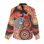 Dolphins NAIDOC Week 2026 Personalised Women Casual Shirt 50 Years of Deadly Aboriginal Art