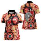 Dolphins NAIDOC Week 2026 Personalised Women Polo Shirt 50 Years of Deadly Aboriginal Art