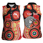 Dolphins NAIDOC Week 2026 Personalised Women Sleeveless Polo Shirt 50 Years of Deadly Aboriginal Art