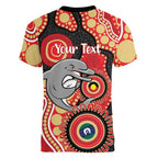 Dolphins NAIDOC Week 2026 Personalised Women V-Neck T-Shirt 50 Years of Deadly Aboriginal Art