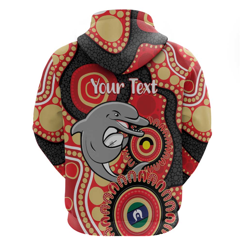 Dolphins NAIDOC Week 2026 Personalised Zip Hoodie 50 Years of Deadly Aboriginal Art