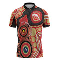 Dolphins NAIDOC Week 2026 Personalised Zipper Polo Shirt 50 Years of Deadly Aboriginal Art