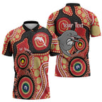 Dolphins NAIDOC Week 2026 Personalised Zipper Polo Shirt 50 Years of Deadly Aboriginal Art