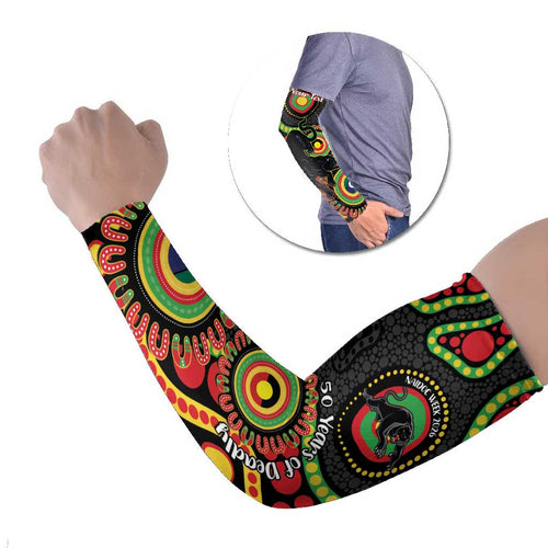 Panthers NAIDOC Week 2026 Personalised Arm Sleeves 50 Years of Deadly Aboriginal Art Black