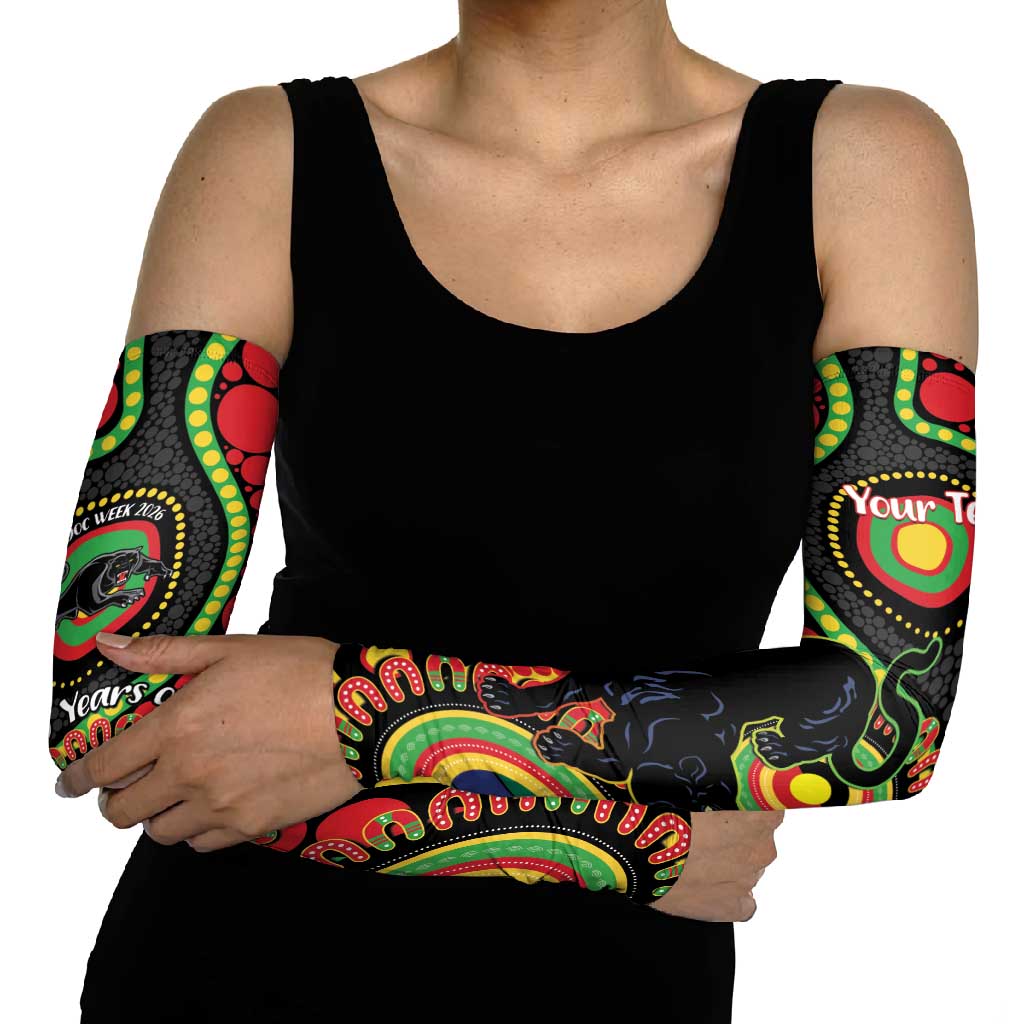 Panthers NAIDOC Week 2026 Personalised Arm Sleeves 50 Years of Deadly Aboriginal Art Black