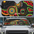 Panthers NAIDOC Week 2026 Personalised Auto Sun Shade 50 Years of Deadly Aboriginal Art Black