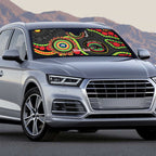 Panthers NAIDOC Week 2026 Personalised Auto Sun Shade 50 Years of Deadly Aboriginal Art Black