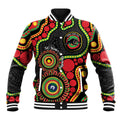 Panthers NAIDOC Week 2026 Personalised Baseball Jacket 50 Years of Deadly Aboriginal Art Black