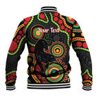 Panthers NAIDOC Week 2026 Personalised Baseball Jacket 50 Years of Deadly Aboriginal Art Black
