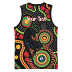 Panthers NAIDOC Week 2026 Personalised Basketball Jersey 50 Years of Deadly Aboriginal Art Black