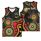 Panthers NAIDOC Week 2026 Personalised Basketball Jersey 50 Years of Deadly Aboriginal Art Black