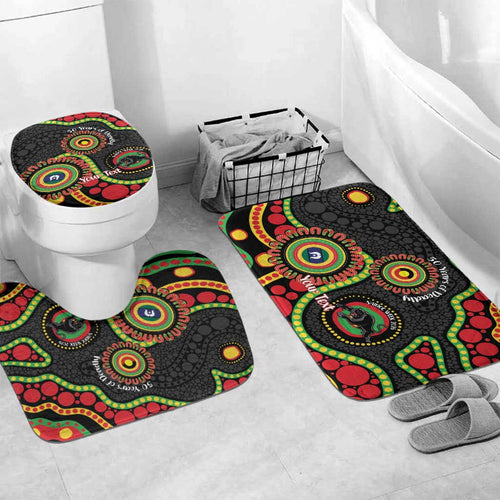 Panthers NAIDOC Week 2026 Personalised Bathroom Set 50 Years of Deadly Aboriginal Art Black