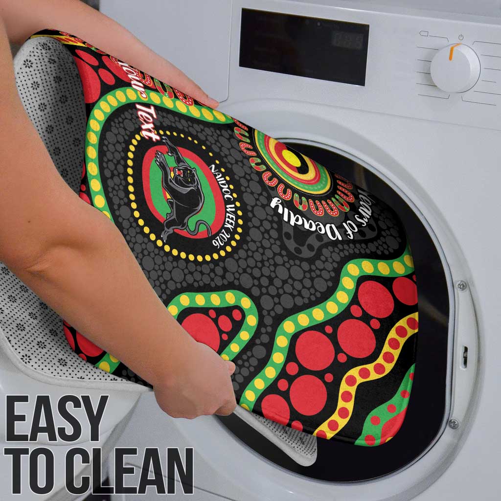 Panthers NAIDOC Week 2026 Personalised Bathroom Set 50 Years of Deadly Aboriginal Art Black