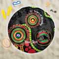 Panthers NAIDOC Week 2026 Personalised Beach Blanket 50 Years of Deadly Aboriginal Art Black