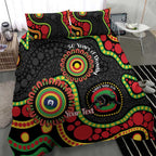 Panthers NAIDOC Week 2026 Personalised Bedding Set 50 Years of Deadly Aboriginal Art Black