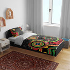 Panthers NAIDOC Week 2026 Personalised Bedding Set 50 Years of Deadly Aboriginal Art Black