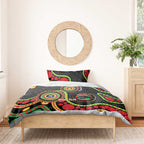 Panthers NAIDOC Week 2026 Personalised Bedding Set 50 Years of Deadly Aboriginal Art Black