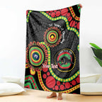Panthers NAIDOC Week 2026 Personalised Blanket 50 Years of Deadly Aboriginal Art Black