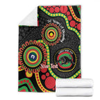 Panthers NAIDOC Week 2026 Personalised Blanket 50 Years of Deadly Aboriginal Art Black
