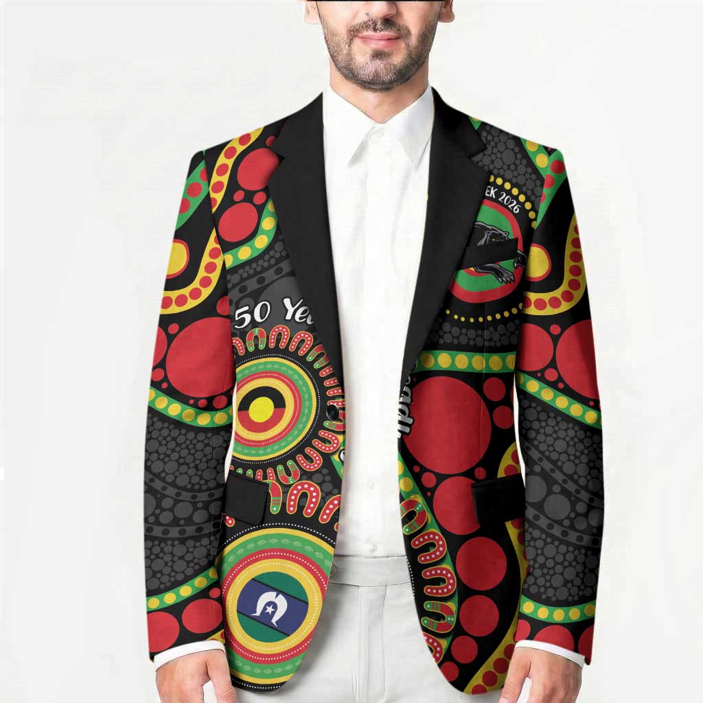 Panthers NAIDOC Week 2026 Personalised Blazer 50 Years of Deadly Aboriginal Art Black