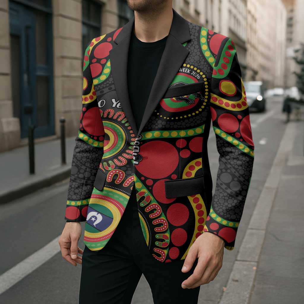 Panthers NAIDOC Week 2026 Personalised Blazer 50 Years of Deadly Aboriginal Art Black