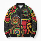 Panthers NAIDOC Week 2026 Personalised Bomber Puffer Jacket 50 Years of Deadly Aboriginal Art Black
