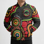Panthers NAIDOC Week 2026 Personalised Bomber Puffer Jacket 50 Years of Deadly Aboriginal Art Black