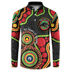 Panthers NAIDOC Week 2026 Personalised Button Sweatshirt 50 Years of Deadly Aboriginal Art Black
