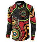 Panthers NAIDOC Week 2026 Personalised Button Sweatshirt 50 Years of Deadly Aboriginal Art Black