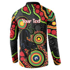 Panthers NAIDOC Week 2026 Personalised Button Sweatshirt 50 Years of Deadly Aboriginal Art Black