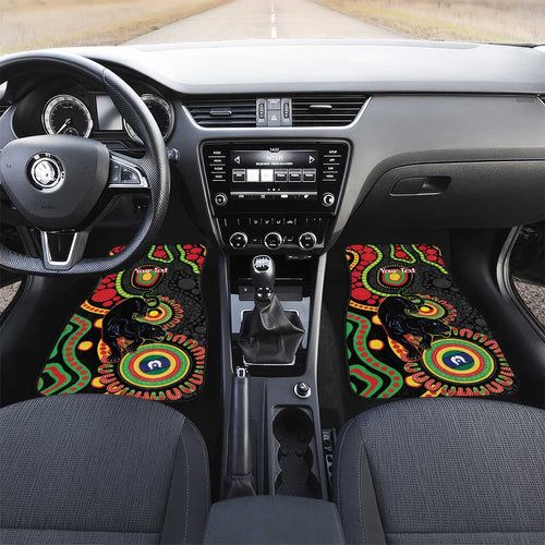 Panthers NAIDOC Week 2026 Personalised Car Mats 50 Years of Deadly Aboriginal Art Black