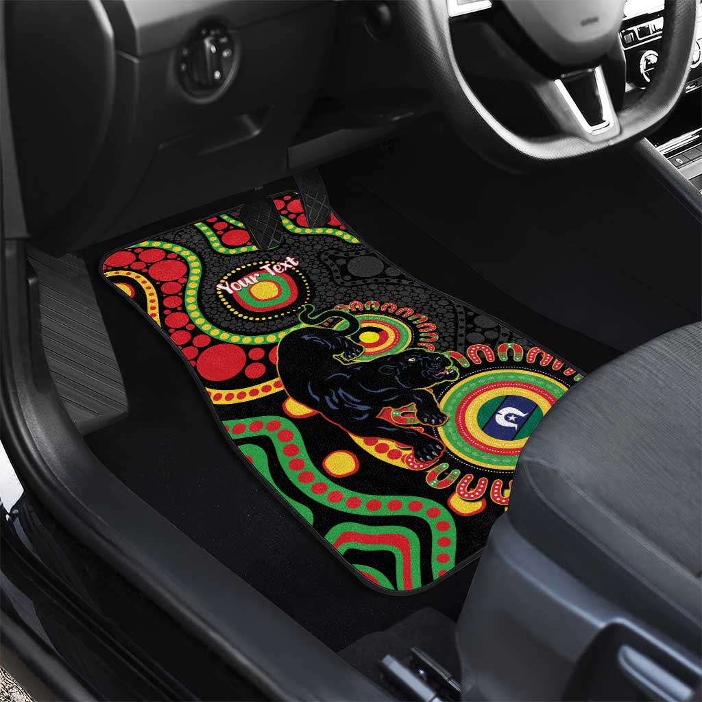 Panthers NAIDOC Week 2026 Personalised Car Mats 50 Years of Deadly Aboriginal Art Black