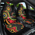 Panthers NAIDOC Week 2026 Personalised Car Seat Cover 50 Years of Deadly Aboriginal Art Black