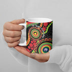 Panthers NAIDOC Week 2026 Personalised Ceramic Mug 50 Years of Deadly Aboriginal Art Black