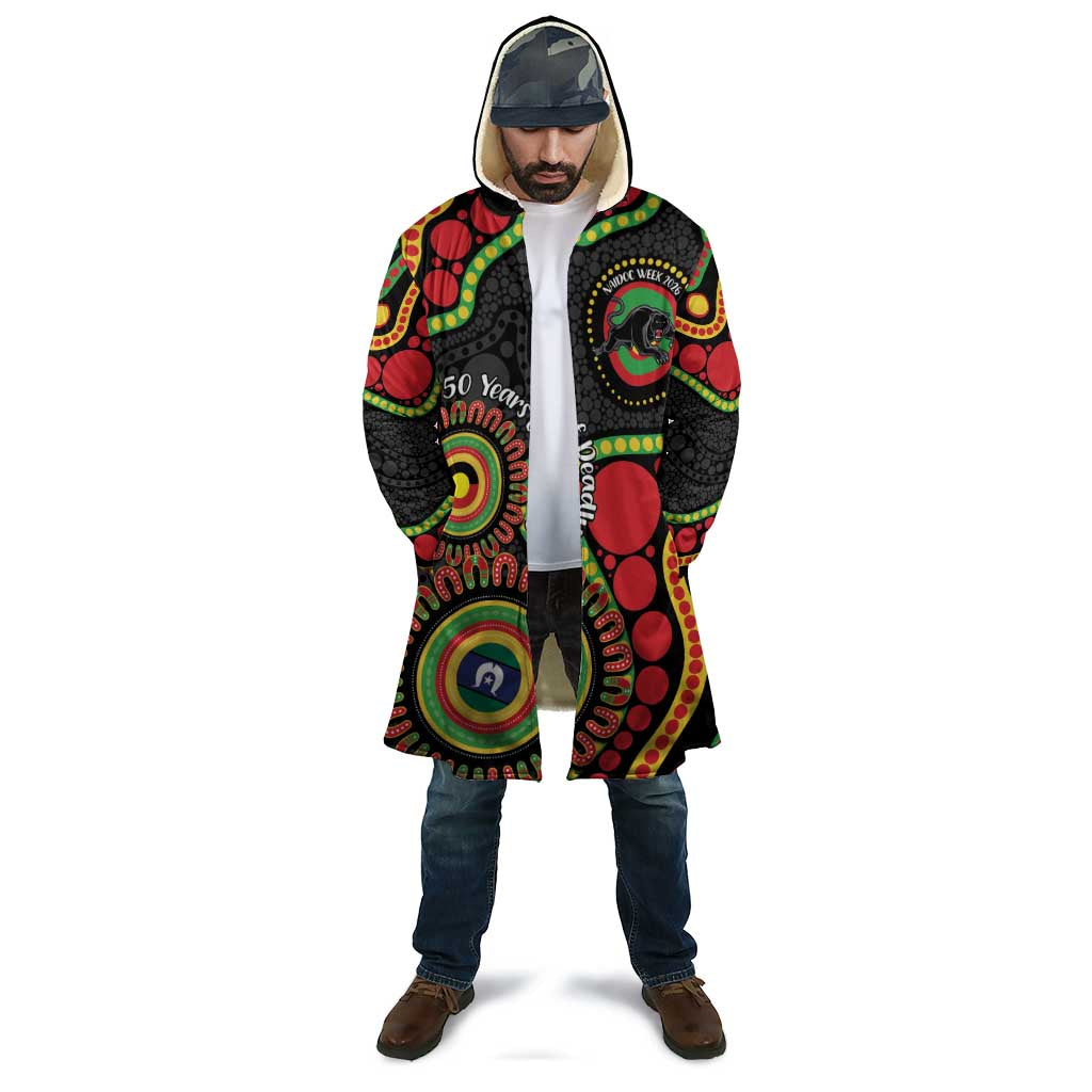 Panthers NAIDOC Week 2026 Personalised Cloak 50 Years of Deadly Aboriginal Art Black