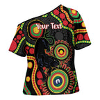 Panthers NAIDOC Week 2026 Personalised Cross Shoulder Shirt 50 Years of Deadly Aboriginal Art Black