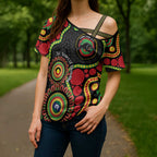 Panthers NAIDOC Week 2026 Personalised Cross Shoulder Shirt 50 Years of Deadly Aboriginal Art Black