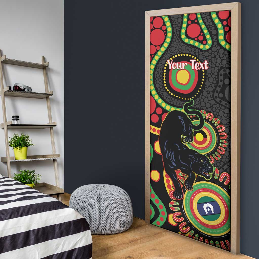 Panthers NAIDOC Week 2026 Personalised Door Cover 50 Years of Deadly Aboriginal Art Black