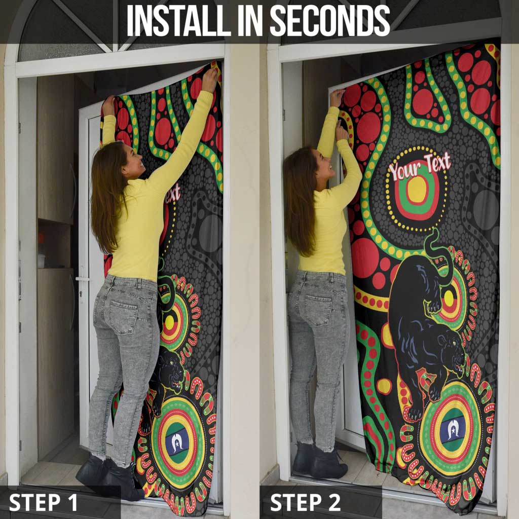 Panthers NAIDOC Week 2026 Personalised Door Cover 50 Years of Deadly Aboriginal Art Black