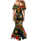 Panthers NAIDOC Week 2026 Personalised Family Matching Mermaid Dress and Hawaiian Shirt 50 Years of Deadly Aboriginal Art Black