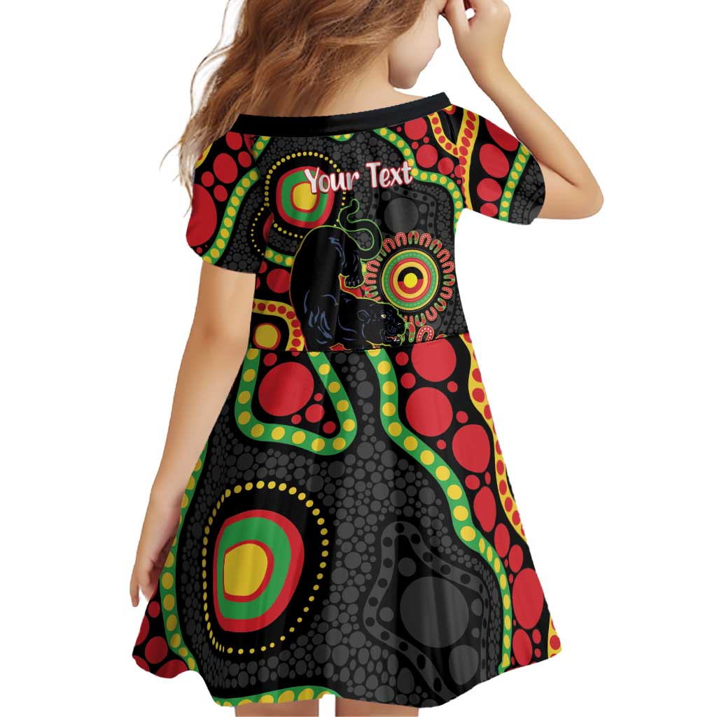 Panthers NAIDOC Week 2026 Personalised Family Matching Off The Shoulder Long Sleeve Dress and Hawaiian Shirt 50 Years of Deadly Aboriginal Art Black