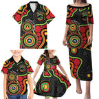 Panthers NAIDOC Week 2026 Personalised Family Matching Puletasi and Hawaiian Shirt 50 Years of Deadly Aboriginal Art Black