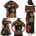 Panthers NAIDOC Week 2026 Personalised Family Matching Puletasi and Hawaiian Shirt 50 Years of Deadly Aboriginal Art Black