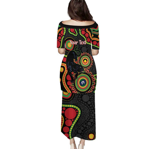 Panthers NAIDOC Week 2026 Personalised Family Matching Puletasi and Hawaiian Shirt 50 Years of Deadly Aboriginal Art Black