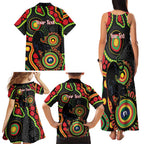 Panthers NAIDOC Week 2026 Personalised Family Matching Tank Maxi Dress and Hawaiian Shirt 50 Years of Deadly Aboriginal Art Black