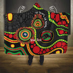 Panthers NAIDOC Week 2026 Personalised Hooded Blanket 50 Years of Deadly Aboriginal Art Black