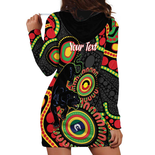 Panthers NAIDOC Week 2026 Personalised Hoodie Dress 50 Years of Deadly Aboriginal Art Black