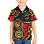 Panthers NAIDOC Week 2026 Personalised Kid Hawaiian Shirt 50 Years of Deadly Aboriginal Art Black
