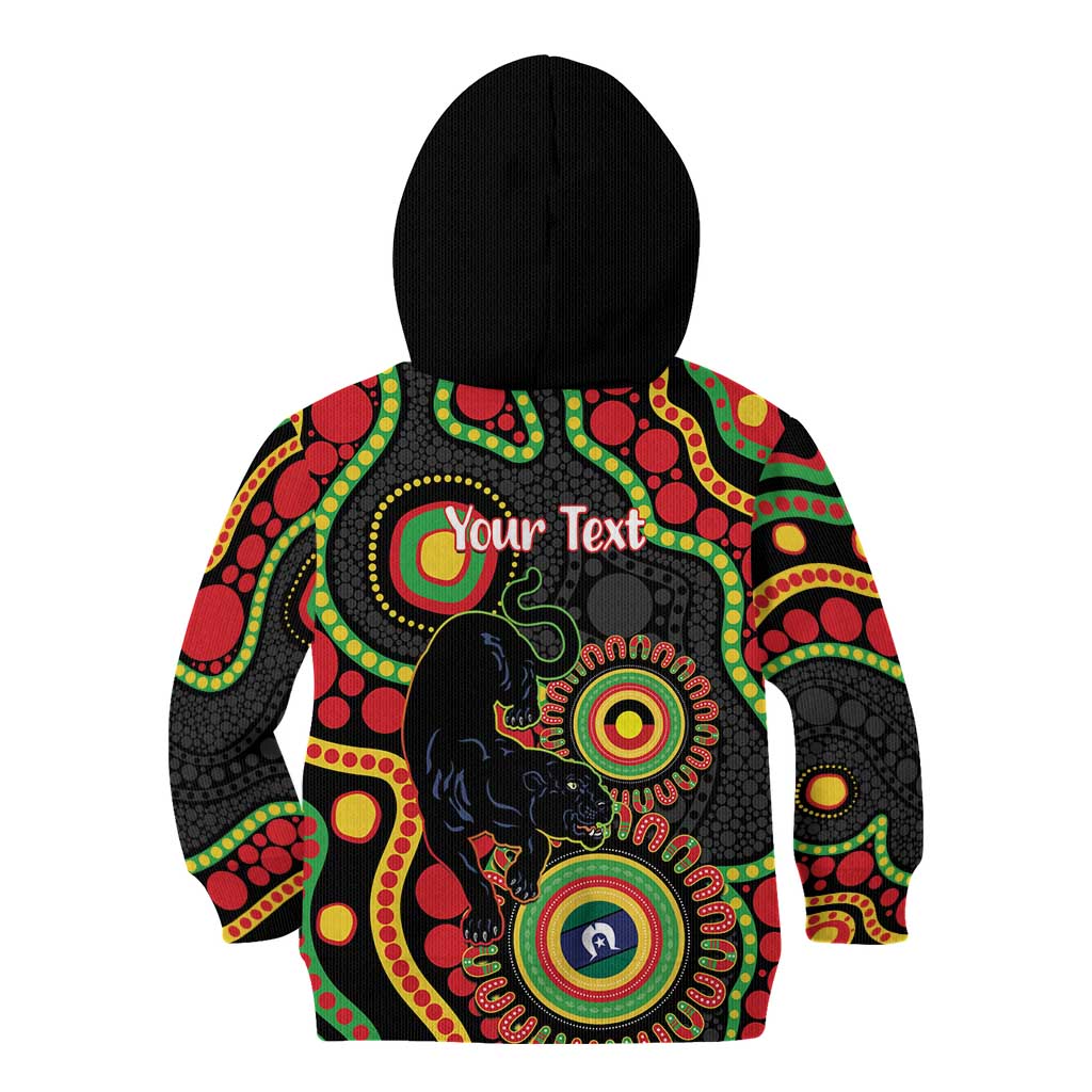 Panthers NAIDOC Week 2026 Personalised Kid Hoodie 50 Years of Deadly Aboriginal Art Black
