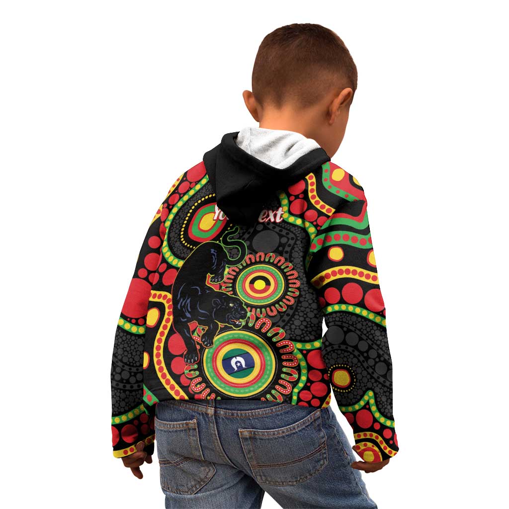 Panthers NAIDOC Week 2026 Personalised Kid Hoodie 50 Years of Deadly Aboriginal Art Black